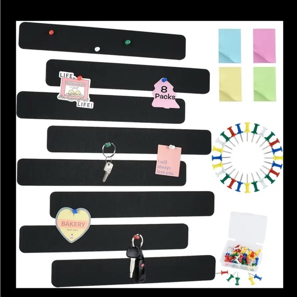 Other - 8pcs Self-Adhesive Cork Board Bar Strips